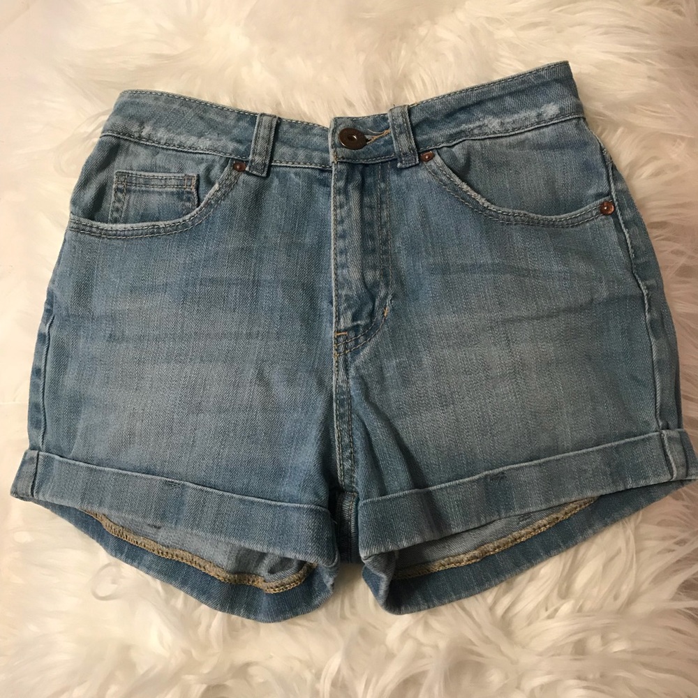 High waisted jean shorts